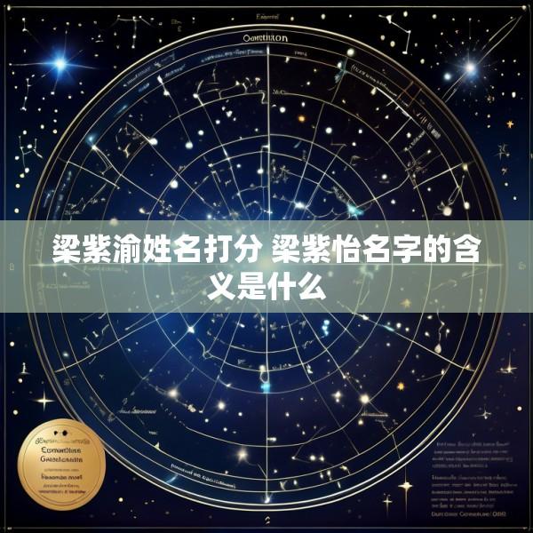 梁紫渝姓名打分 梁紫怡名字的含义是什么
