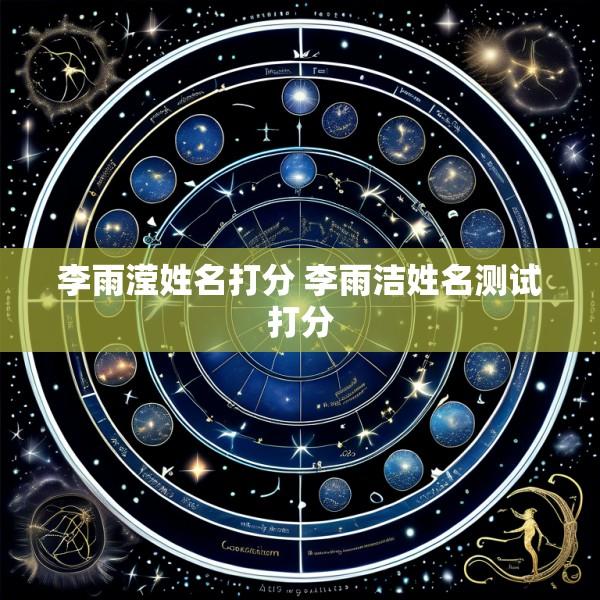李雨滢姓名打分 李雨洁姓名测试打分