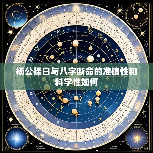 杨公择日与八字断命的准确性和科学性如何