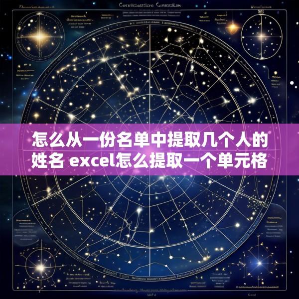 怎么从一份名单中提取几个人的姓名 excel怎么提取一个单元格里的多个姓名