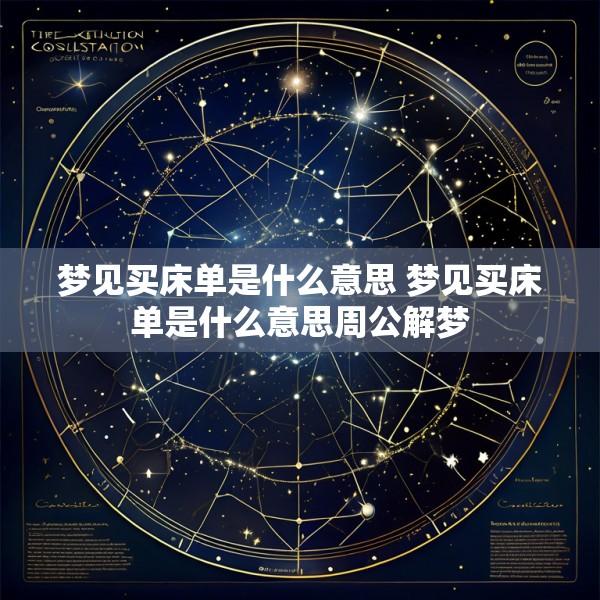 梦见买床单是什么意思 梦见买床单是什么意思周公解梦