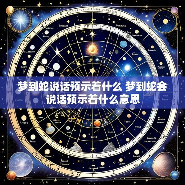 梦到蛇说话预示着什么 梦到蛇会说话预示着什么意思