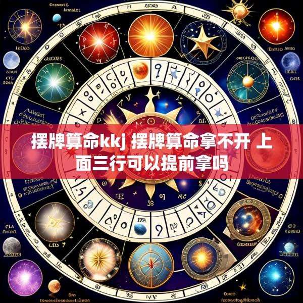 摆牌算命kkj 摆牌算命拿不开 上面三行可以提前拿吗