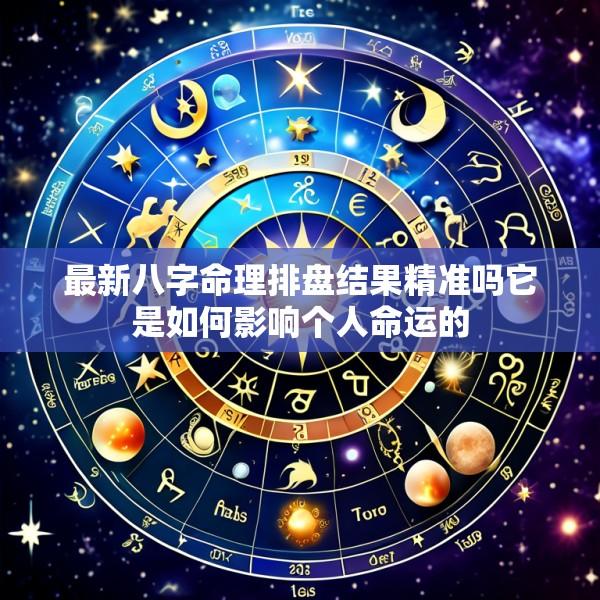 最新八字命理排盘结果精准吗它是如何影响个人命运的