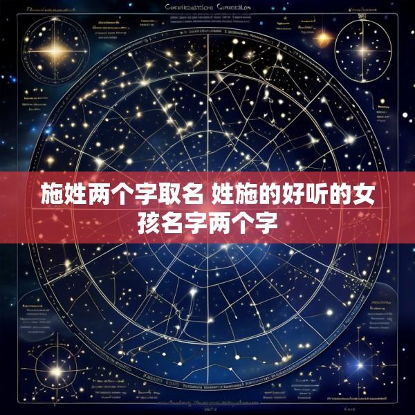 施姓两个字取名 姓施的好听的女孩名字两个字