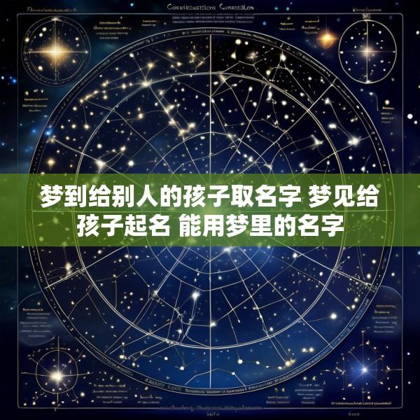 梦到给别人的孩子取名字 梦见给孩子起名 能用梦里的名字