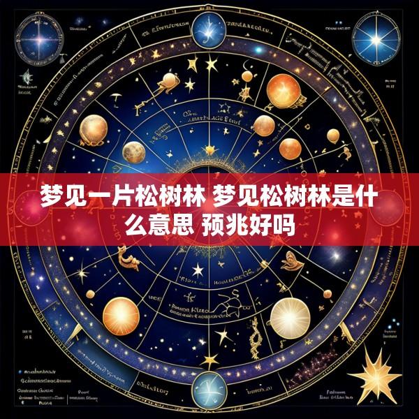 梦见一片松树林 梦见松树林是什么意思 预兆好吗