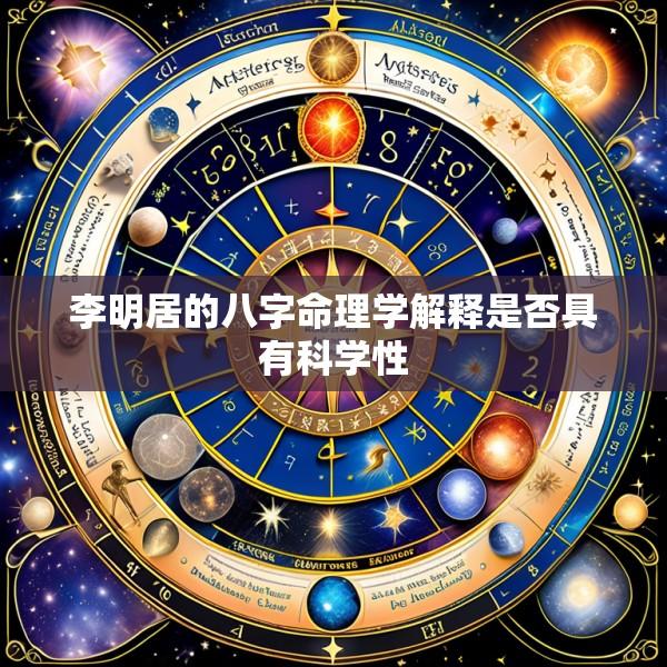 李明居的八字命理学解释是否具有科学性