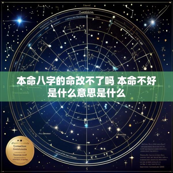 本命八字的命改不了吗 本命不好是什么意思是什么