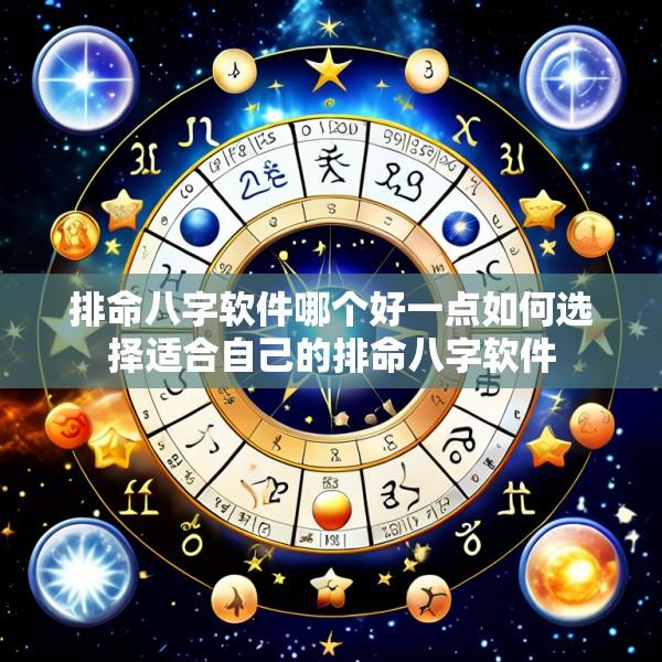 排命八字软件哪个好一点如何选择适合自己的排命八字软件