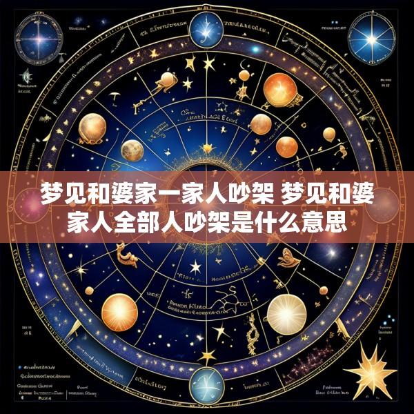 梦见和婆家一家人吵架 梦见和婆家人全部人吵架是什么意思