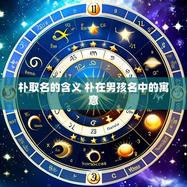 朴取名的含义 朴在男孩名中的寓意