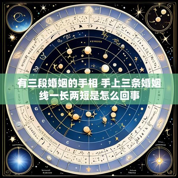 有三段婚姻的手相 手上三条婚姻线一长两短是怎么回事