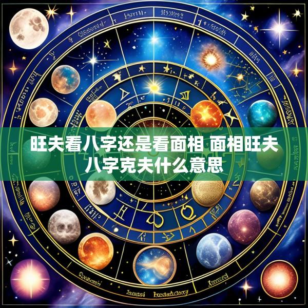 旺夫看八字还是看面相 面相旺夫八字克夫什么意思