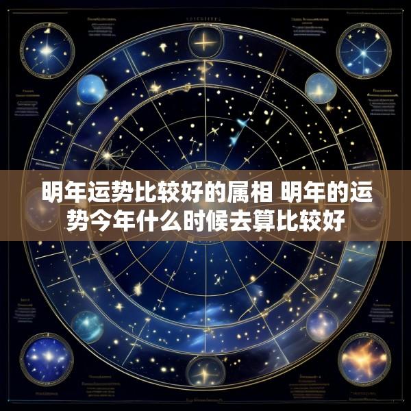 明年运势比较好的属相 明年的运势今年什么时候去算比较好
