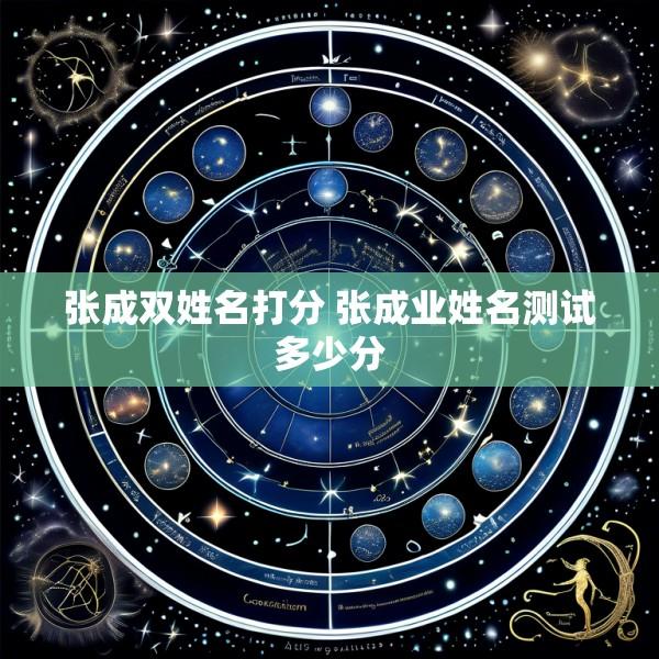张成双姓名打分 张成业姓名测试多少分