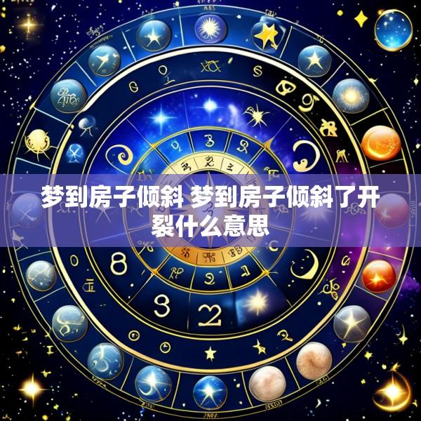 梦到房子倾斜 梦到房子倾斜了开裂什么意思