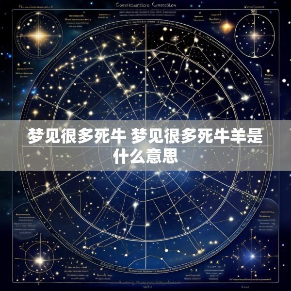 梦见很多死牛 梦见很多死牛羊是什么意思