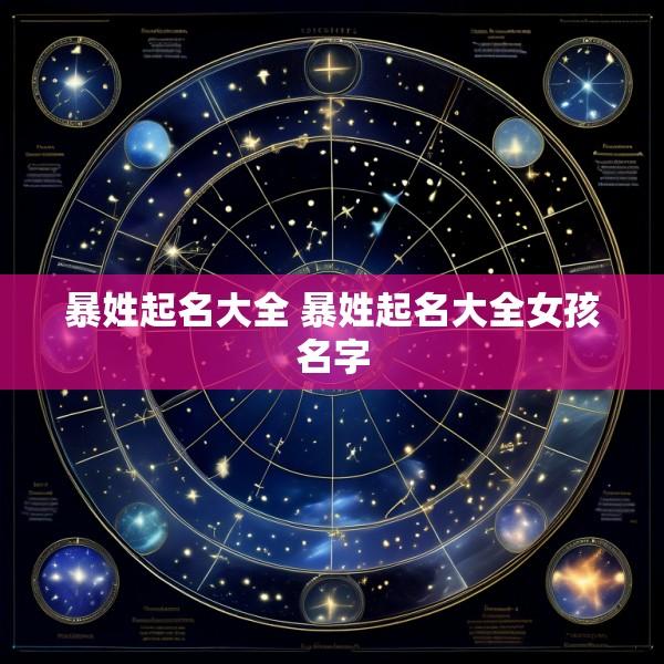 暴姓起名大全 暴姓起名大全女孩名字