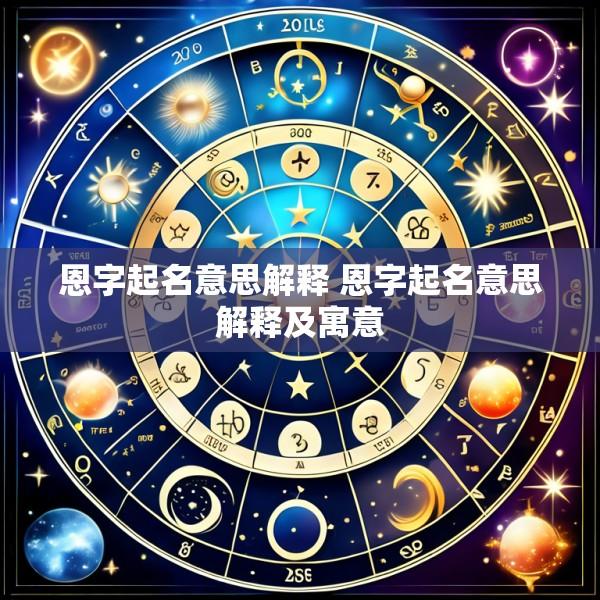 恩字起名意思解释 恩字起名意思解释及寓意