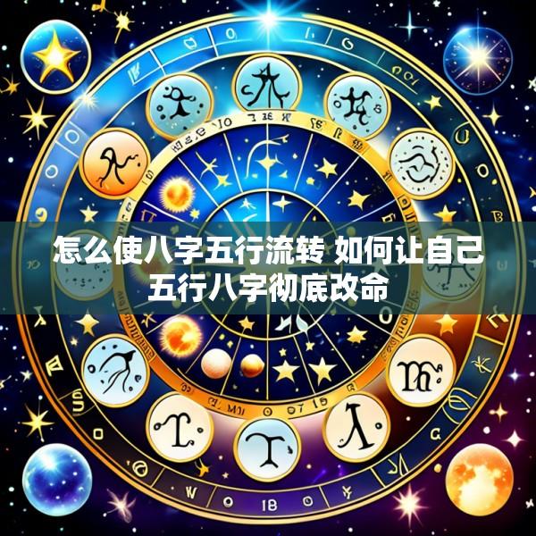怎么使八字五行流转 如何让自己五行八字彻底改命