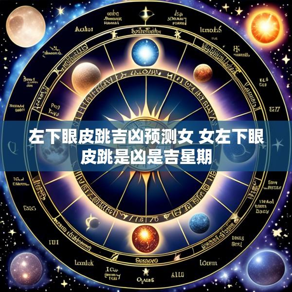 左下眼皮跳吉凶预测女 女左下眼皮跳是凶是吉星期