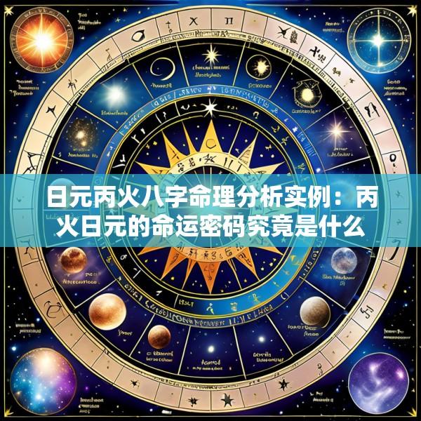 日元丙火八字命理分析实例：丙火日元的命运密码究竟是什么