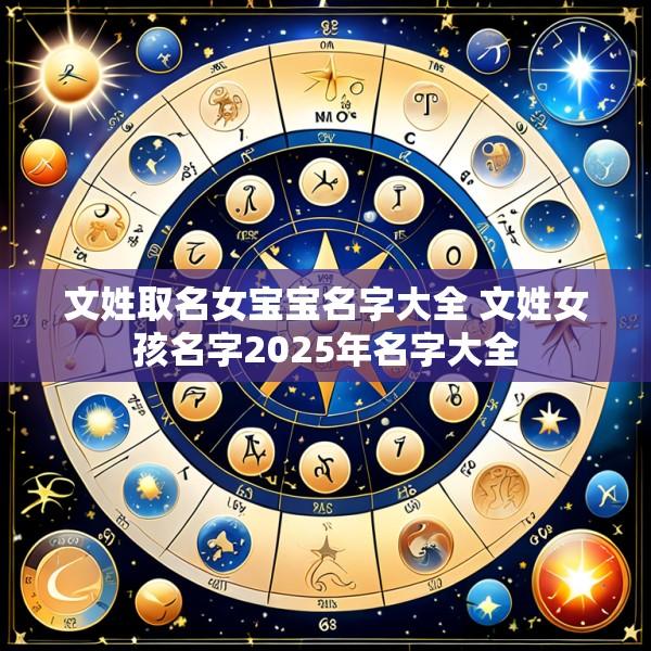 文姓取名女宝宝名字大全 文姓女孩名字2025年名字大全