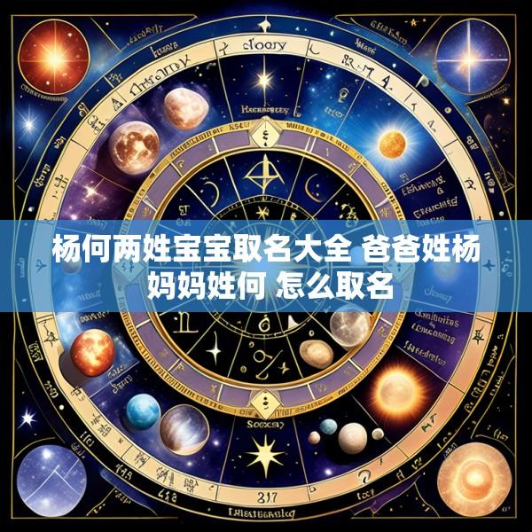 杨何两姓宝宝取名大全 爸爸姓杨 妈妈姓何 怎么取名
