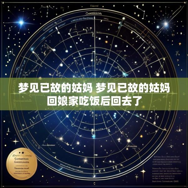 梦见已故的姑妈 梦见已故的姑妈回娘家吃饭后回去了