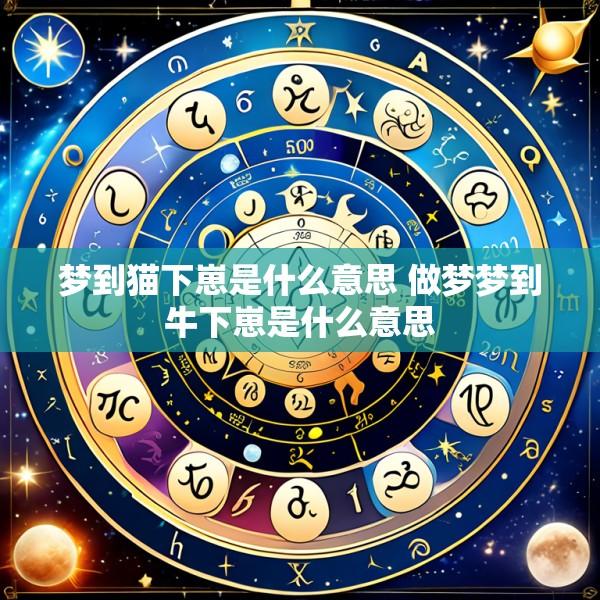 梦到猫下崽是什么意思 做梦梦到牛下崽是什么意思