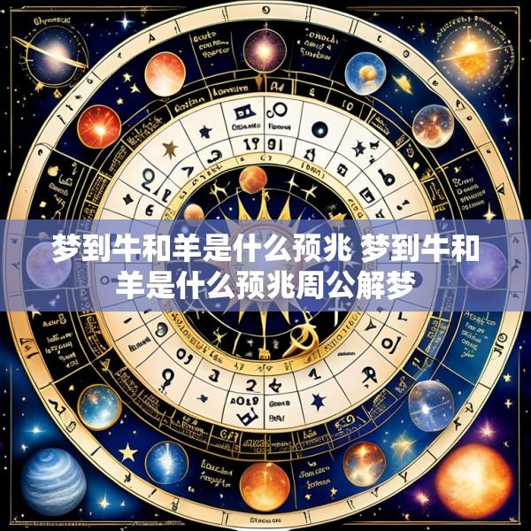 梦到牛和羊是什么预兆 梦到牛和羊是什么预兆周公解梦
