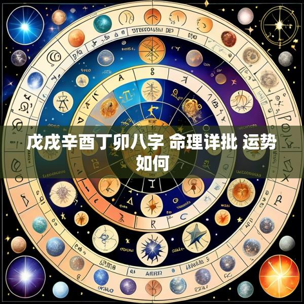 戊戌辛酉丁卯八字 命理详批 运势如何