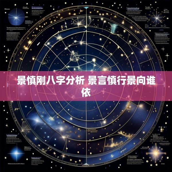景慎刚八字分析 景言慎行景向谁依