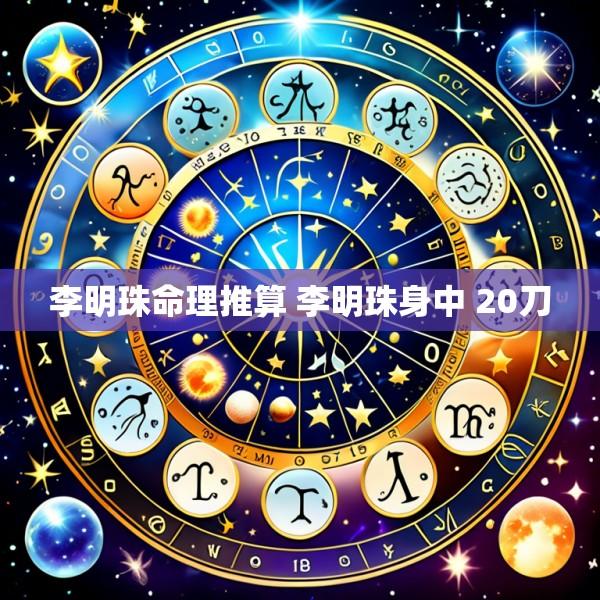 李明珠命理推算 李明珠身中 20刀