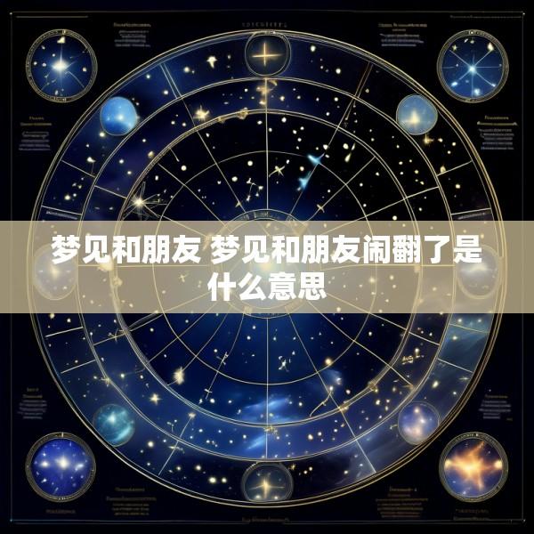 梦见和朋友 梦见和朋友闹翻了是什么意思