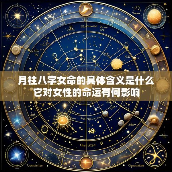 月柱八字女命的具体含义是什么它对女性的命运有何影响