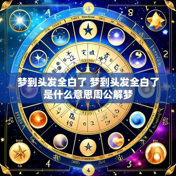 梦到头发全白了 梦到头发全白了是什么意思周公解梦