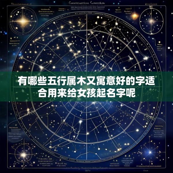 有哪些五行属木又寓意好的字适合用来给女孩起名字呢