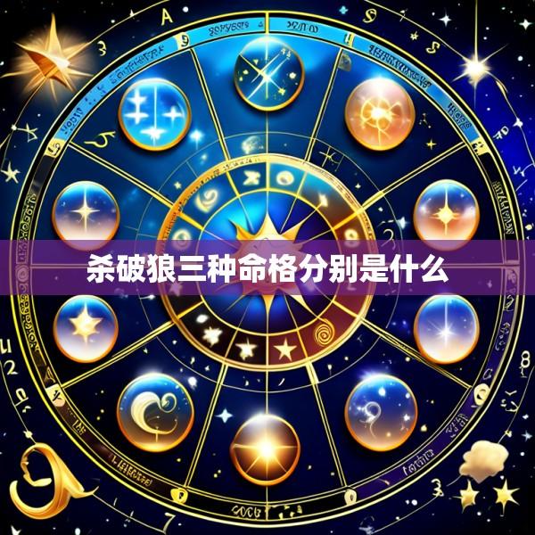 杀破狼三种命格分别是什么