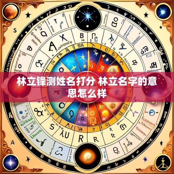 林立锋测姓名打分 林立名字的意思怎么样