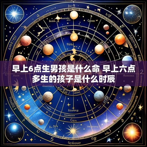 早上6点生男孩是什么命 早上六点多生的孩子是什么时辰
