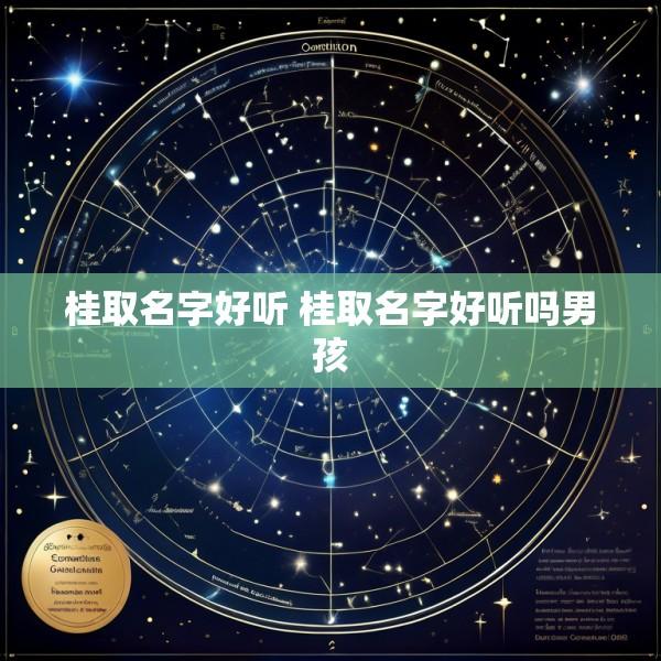 桂取名字好听 桂取名字好听吗男孩