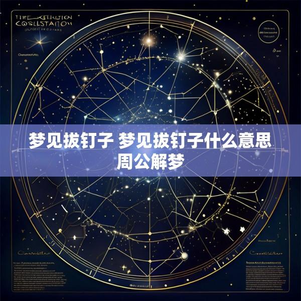 梦见拔钉子 梦见拔钉子什么意思周公解梦