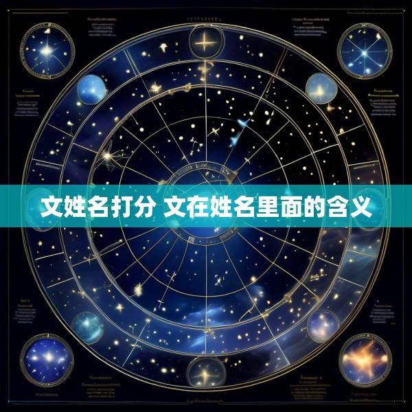 文姓名打分 文在姓名里面的含义