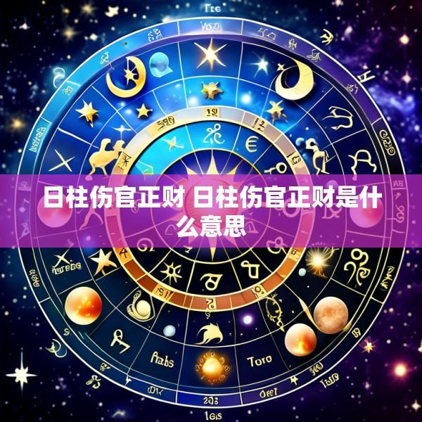 日柱伤官正财 日柱伤官正财是什么意思