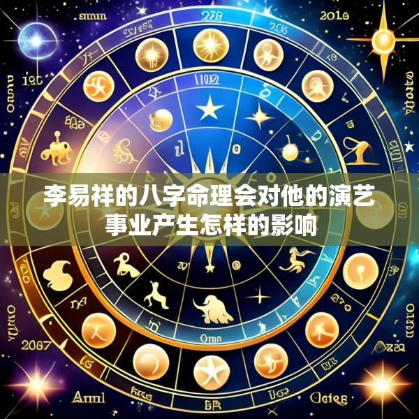 李易祥的八字命理会对他的演艺事业产生怎样的影响