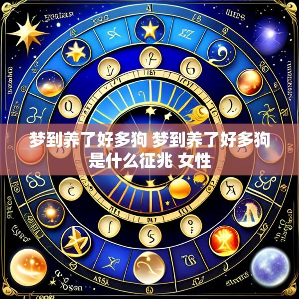梦到养了好多狗 梦到养了好多狗是什么征兆 女性