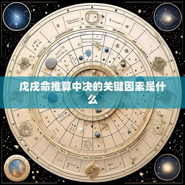 戊戌命推算中决的关键因素是什么