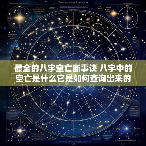 最全的八字空亡断事诀 八字中的空亡是什么它是如何查询出来的
